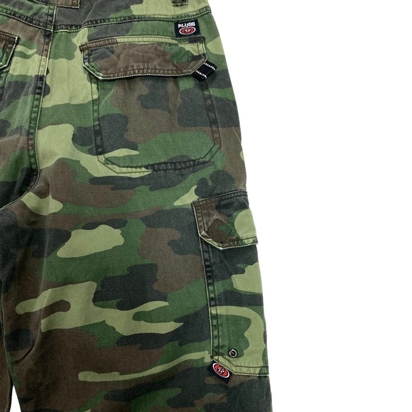 PLUGG Jeans Vintage High Rise Como Cargo Pants in Military Green Size 16 Girls - Picture 7 of 10